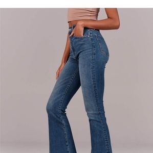 Abercrombie and Fitch Ultra high rise flare jeans